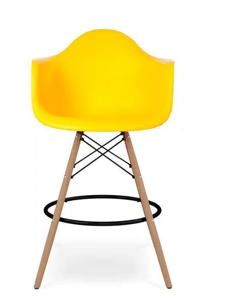 Стілець Тауер Вуд Eames барний високий жовтий