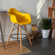 Стілець Тауер Вуд Eames барний високий жовтий &mdash; фото