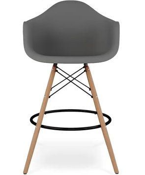 Стілець Тауер Вуд Eames барний високий сірий