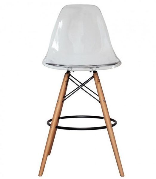 Стілець Тауер Вуд А барний високий прозорий
