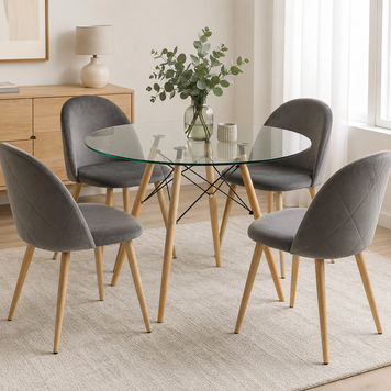 Стіл Імз Eames скляний круглий д. 80 см